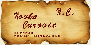 Novko Čurović vizit kartica